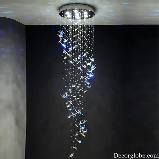 Spiral Design Modern Crystal Chandelier - Elegance for Staircase Lighting, Living Room, Hotel Lobby, and Home Decoration - DecorGlobe