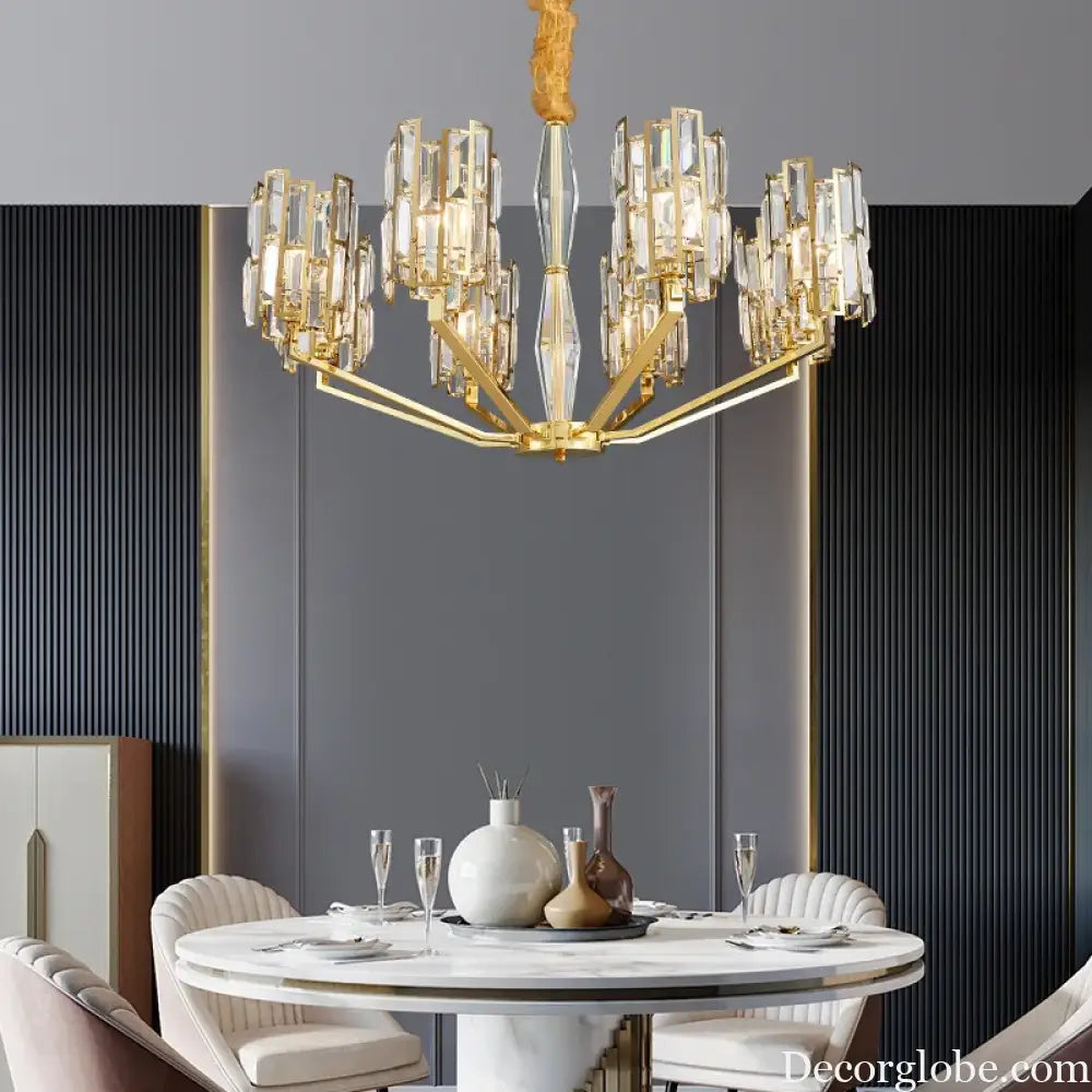 Stainless Steel Living Room Dining Room Chandelier - Designer Post-Modern Elegance for Villas and Duplex Buildings - DecorGlobe