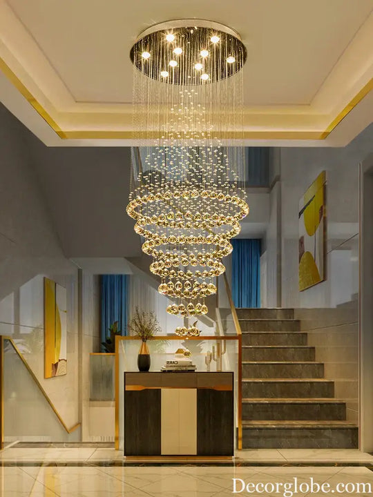 Starry Crystal Loft Chandelier - High-Quality Pendant Light for Elegant Spaces - DecorGlobe