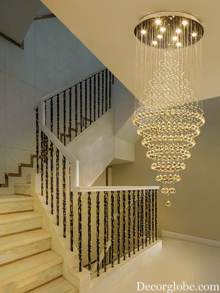 Starry Crystal Loft Chandelier - High-Quality Pendant Light for Elegant Spaces - DecorGlobe