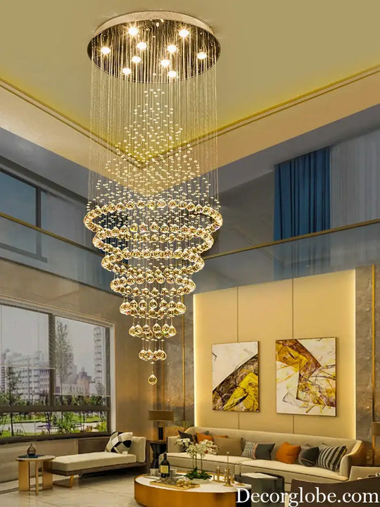 Starry Crystal Loft Chandelier - High-Quality Pendant Light for Elegant Spaces - DecorGlobe