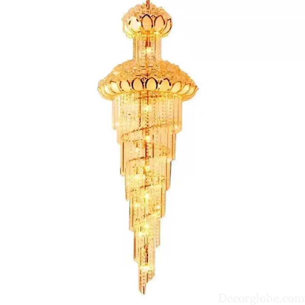 European-Style Crystal Duplex Floor Chandelier - Atmospheric Elegance for Living Rooms, Revolving Staircases, and Villa Exteriors - DecorGlobe