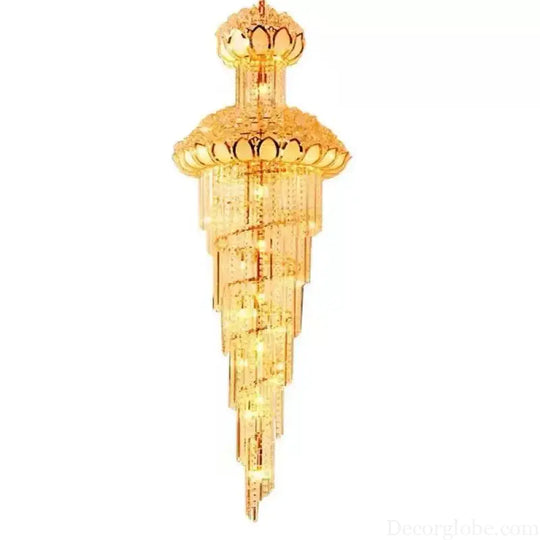 European-Style Crystal Duplex Floor Chandelier - Atmospheric Elegance for Living Rooms, Revolving Staircases, and Villa Exteriors - DecorGlobe