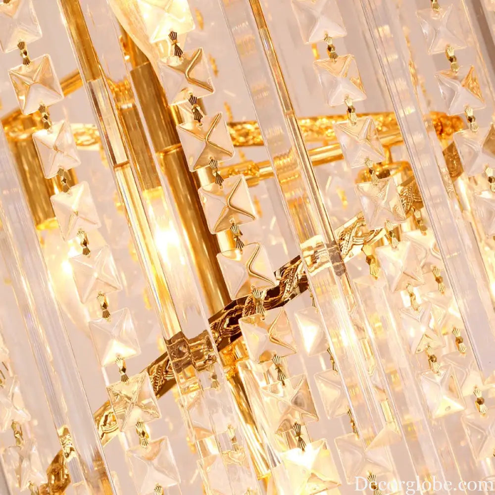 European-Style Crystal Duplex Floor Chandelier - Atmospheric Elegance for Living Rooms, Revolving Staircases, and Villa Exteriors - DecorGlobe