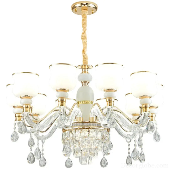 Elegant European Style Crystal Chandelier - Luxury Main Light for Living Rooms, Dining Rooms, and Villa Halls - DecorGlobe