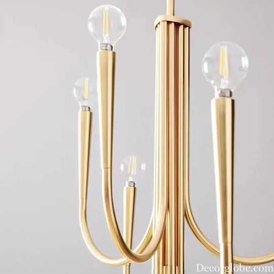Swoop Arm Chandelier - Retro Elegance for Luxurious Living and Dining Spaces - DecorGlobe