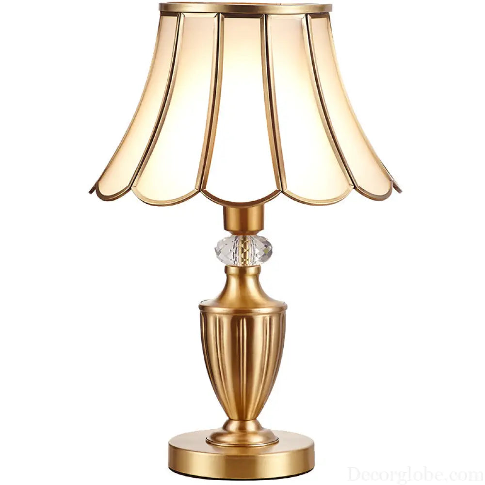 American All-copper Table Lamp European Luxury Living Room Accessible Luxury Simple Creative Bedroom Bedside Lamp Study