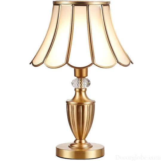American All-copper Table Lamp European Luxury Living Room Accessible Luxury Simple Creative Bedroom Bedside Lamp Study
