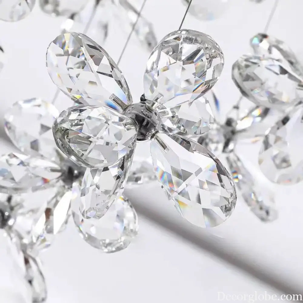 Luxury French Crystal LED Ceiling Light Energy Saving Indoor Lighting Fixture for Living Dining Room Bedroom Loft Home