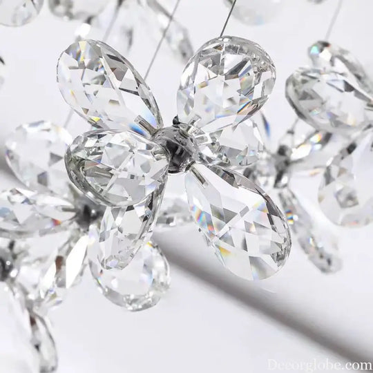 Luxury French Crystal LED Ceiling Light Energy Saving Indoor Lighting Fixture for Living Dining Room Bedroom Loft Home