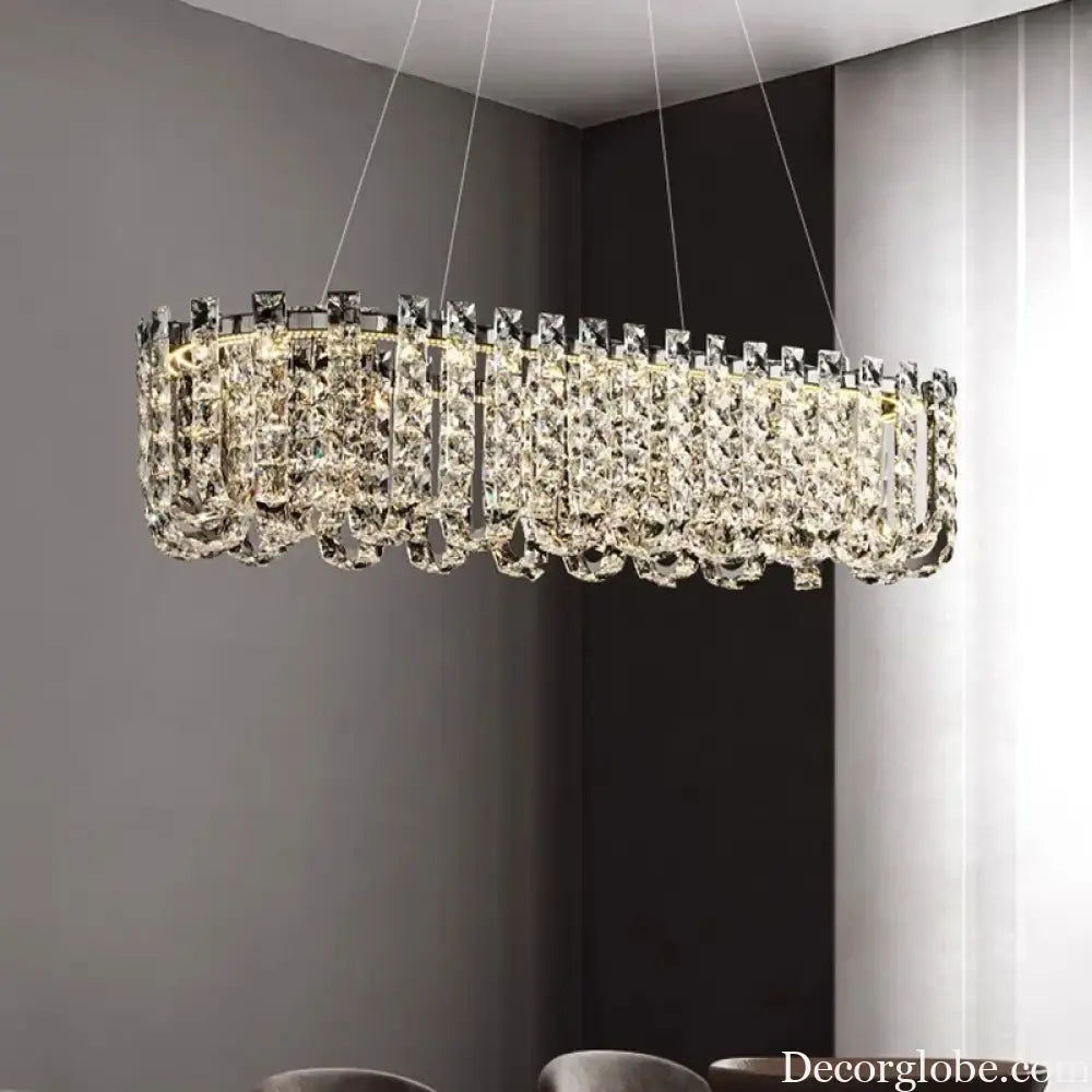 Modern Luxury Crystal LED Chandeliers - Illuminating Elegance for Living and Dining Rooms - DecorGlobe