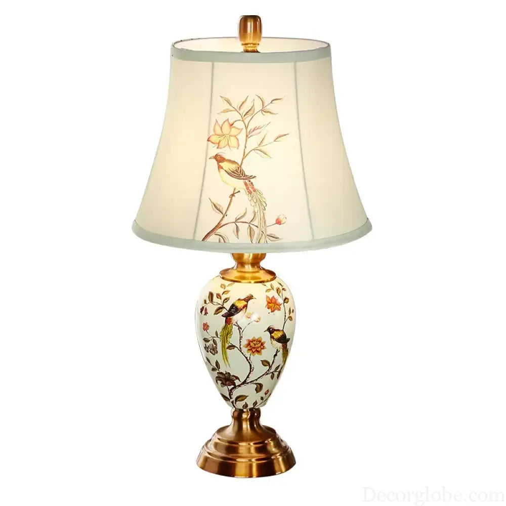 Lucienne Floral Ceramic Bedside Table Lamp