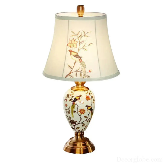 Lucienne Floral Ceramic Bedside Table Lamp