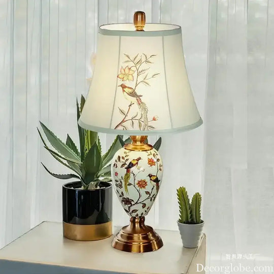 Lucienne Floral Ceramic Bedside Table Lamp