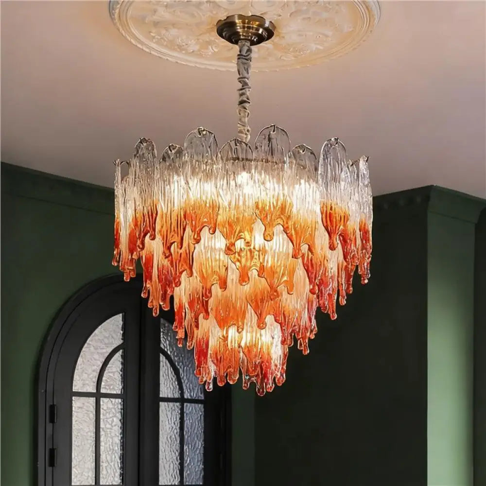 French Ancient Style Hanging Lamps 2025 New High-End Elegant American Retro Restaurant Light Luxury Living Room Main