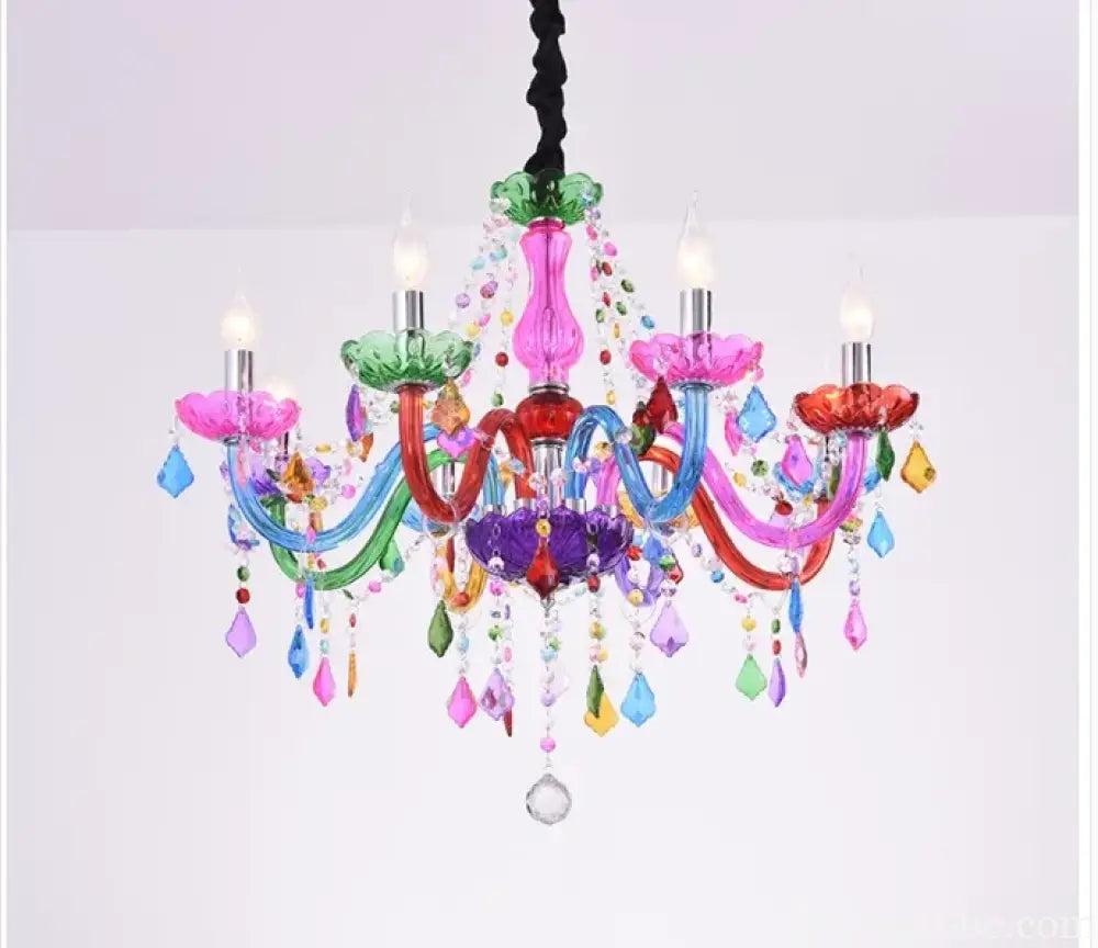 Bohemian Tiffany Style Crystal Chandelier - Vibrant Home Decor Lighting - DecorGlobe