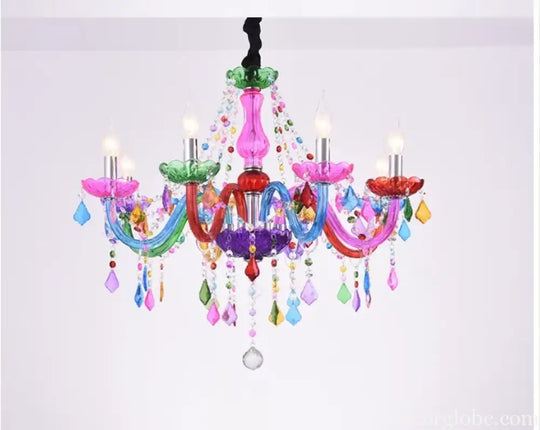 Bohemian Tiffany Style Crystal Chandelier - Vibrant Home Decor Lighting - DecorGlobe