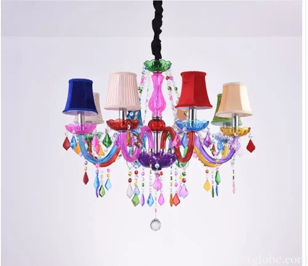 Bohemian Tiffany Style Crystal Chandelier - Vibrant Home Decor Lighting - DecorGlobe