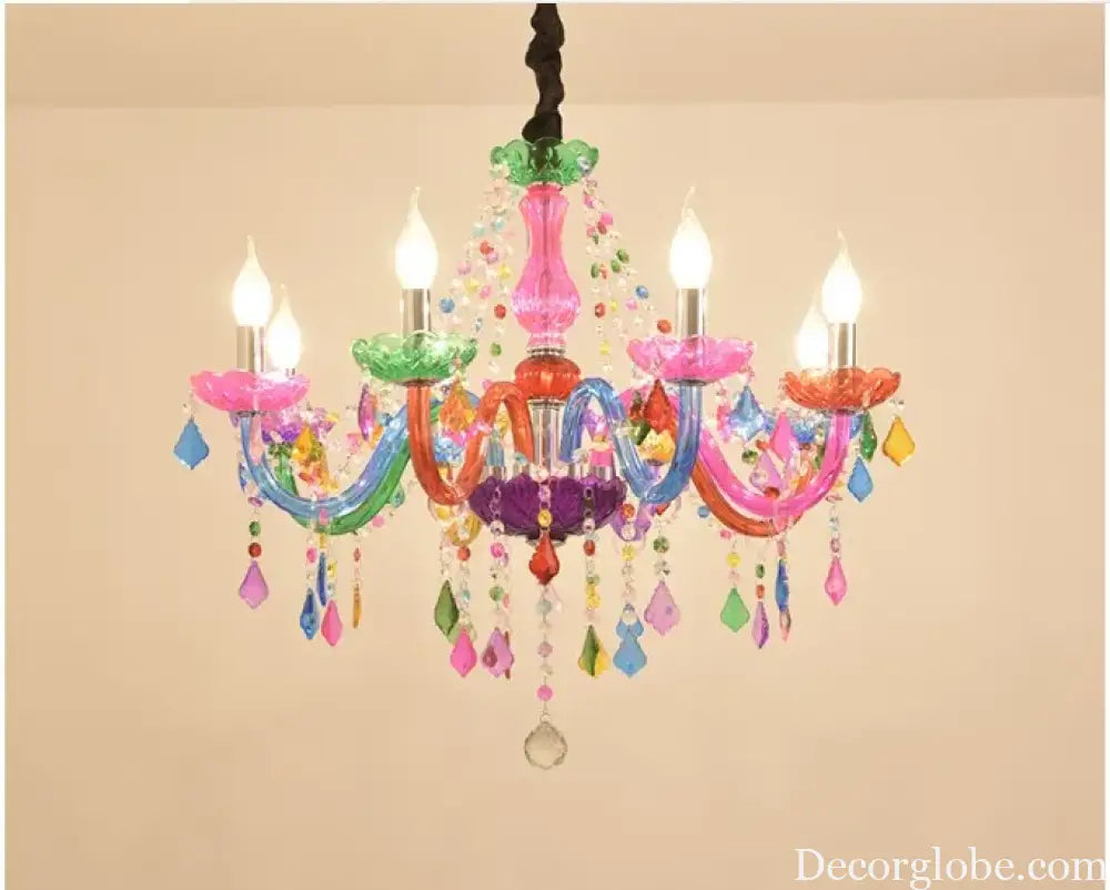 Bohemian Tiffany Style Crystal Chandelier - Vibrant Home Decor Lighting - DecorGlobe
