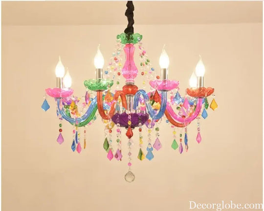 Bohemian Tiffany Style Crystal Chandelier - Vibrant Home Decor Lighting - DecorGlobe