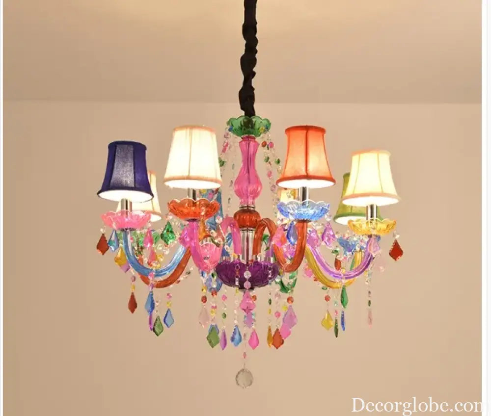 Bohemian Tiffany Style Crystal Chandelier - Vibrant Home Decor Lighting - DecorGlobe