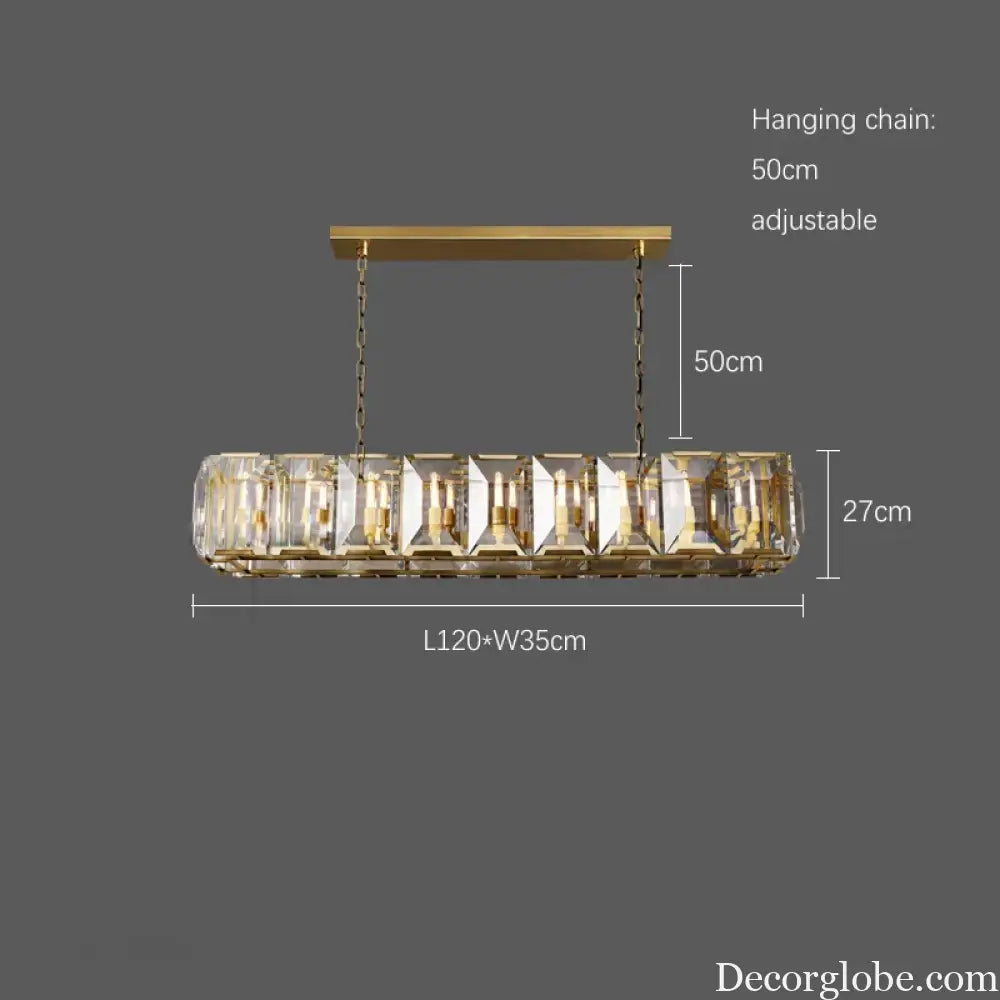 Timeless Classic American LED Crystal Chandelier - Available in Gold, Silver, and Black Finishes, Perfect for Dining Rooms - DecorGlobe