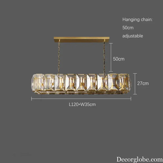 Timeless Classic American LED Crystal Chandelier - Available in Gold, Silver, and Black Finishes, Perfect for Dining Rooms - DecorGlobe