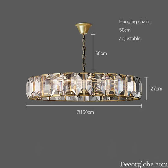 Timeless Classic American LED Crystal Chandelier - Available in Gold, Silver, and Black Finishes, Perfect for Dining Rooms - DecorGlobe