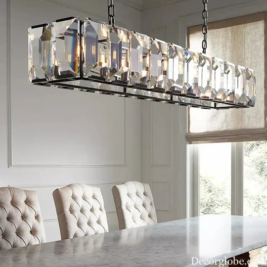 Timeless Classic American LED Crystal Chandelier - Available in Gold, Silver, and Black Finishes, Perfect for Dining Rooms - DecorGlobe