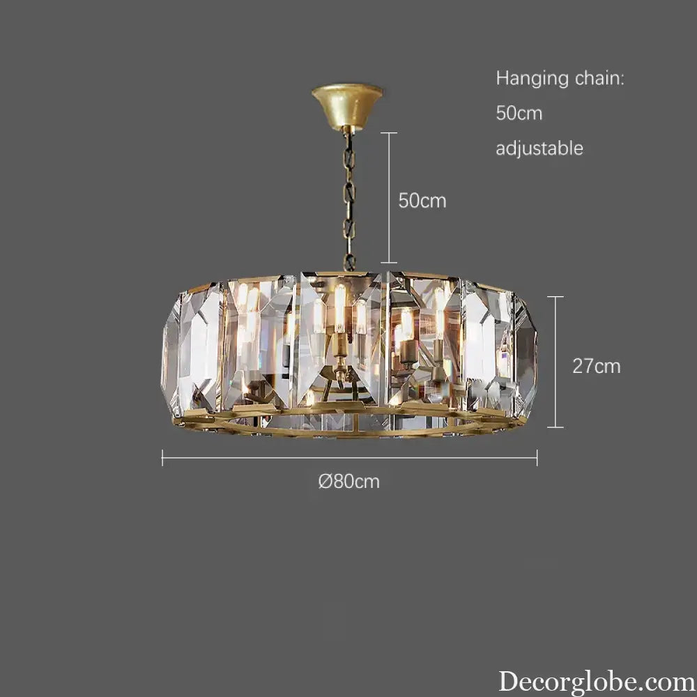 Timeless Classic American LED Crystal Chandelier - Available in Gold, Silver, and Black Finishes, Perfect for Dining Rooms - DecorGlobe