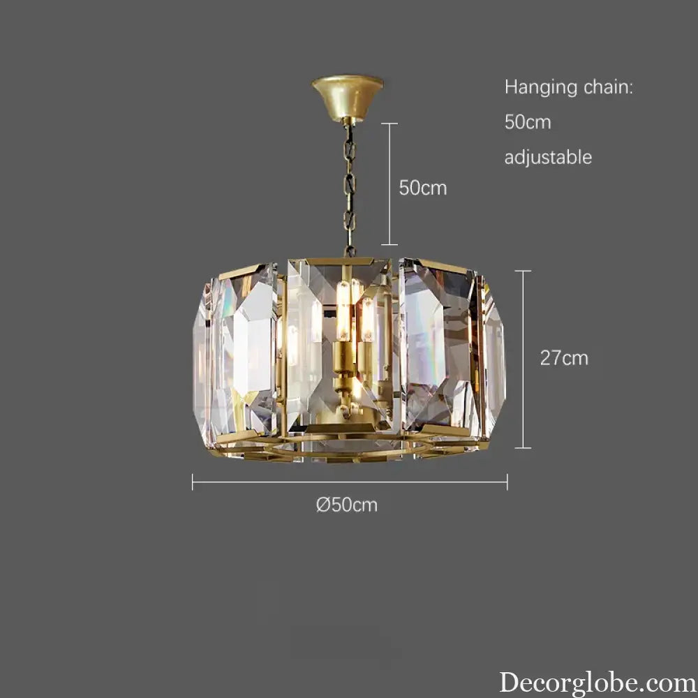 Timeless Classic American LED Crystal Chandelier - Available in Gold, Silver, and Black Finishes, Perfect for Dining Rooms - DecorGlobe