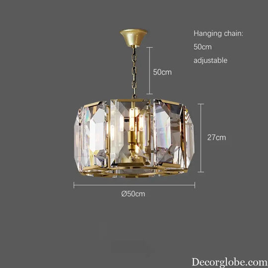 Timeless Classic American LED Crystal Chandelier - Available in Gold, Silver, and Black Finishes, Perfect for Dining Rooms - DecorGlobe
