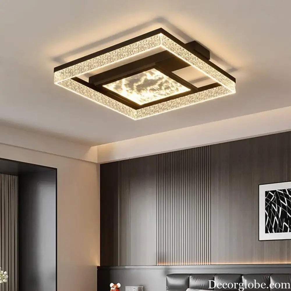 Modern Living Room Led Lights Square Creative LED Ceiling Lamp Bedroom Ceiling Pendant Lamp Indoor Home Dining Room