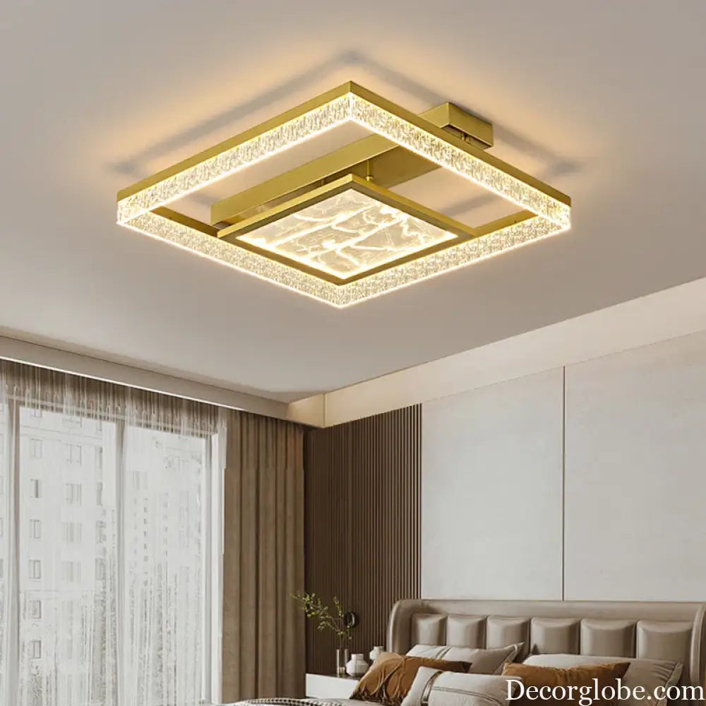 Modern Living Room Led Lights Square Creative LED Ceiling Lamp Bedroom Ceiling Pendant Lamp Indoor Home Dining Room