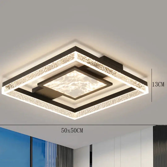 Modern Living Room Led Lights Square Creative LED Ceiling Lamp Bedroom Ceiling Pendant Lamp Indoor Home Dining Room