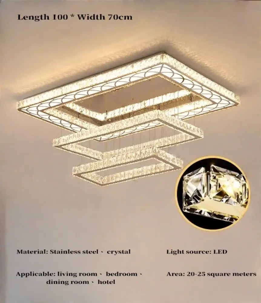 Modern Light Luxury Led Ceiling Crystal Light Home Decoration Living Room Bedroom Hotel Restaurant Villa Pendant Light