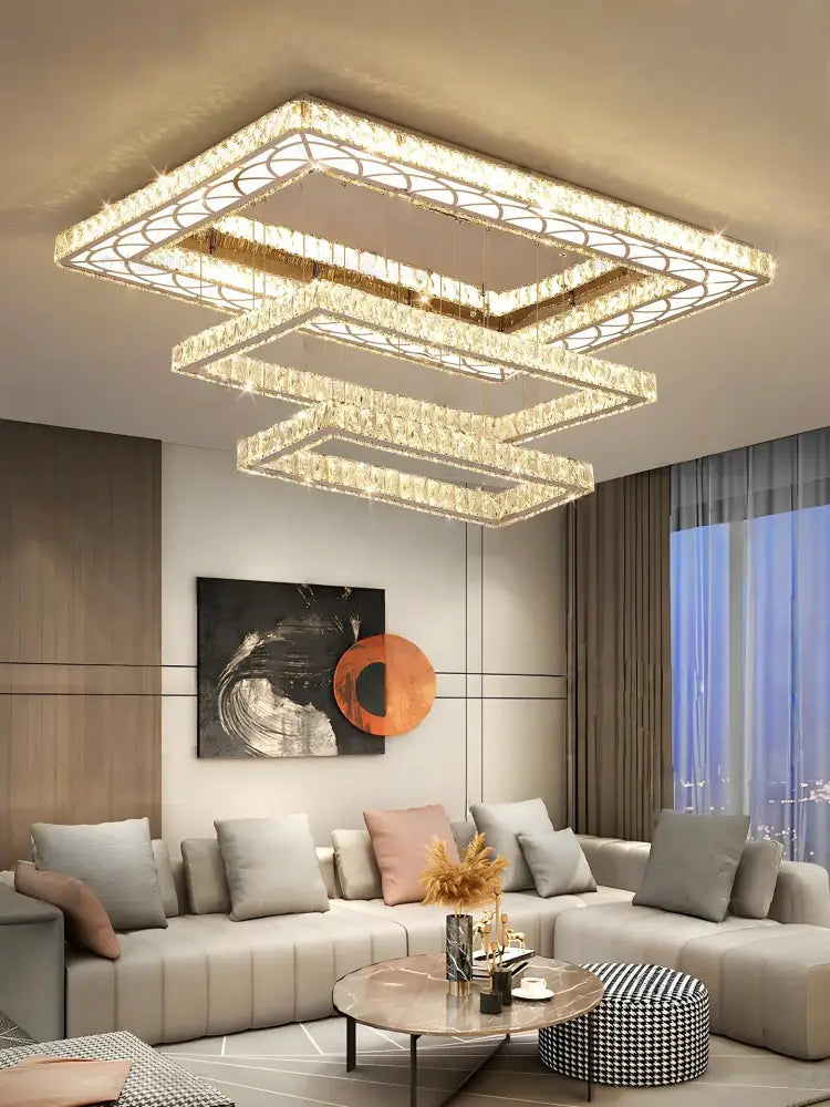 Modern Light Luxury Led Ceiling Crystal Light Home Decoration Living Room Bedroom Hotel Restaurant Villa Pendant Light