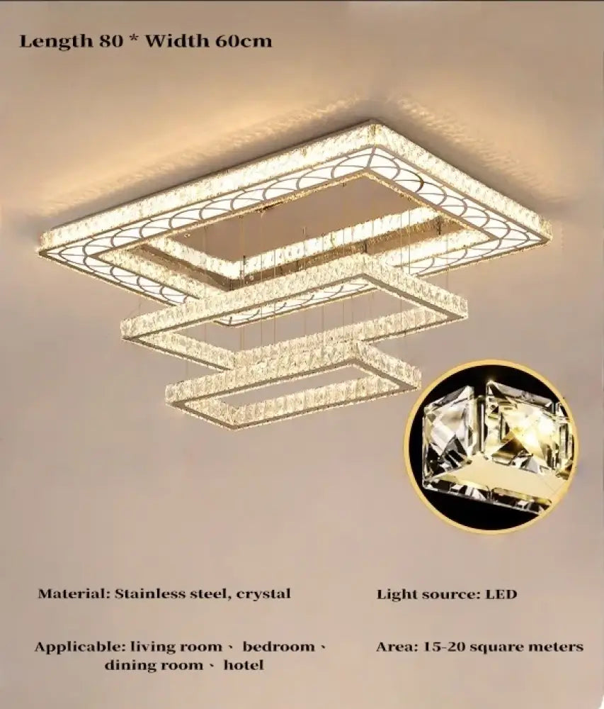 Modern Light Luxury Led Ceiling Crystal Light Home Decoration Living Room Bedroom Hotel Restaurant Villa Pendant Light