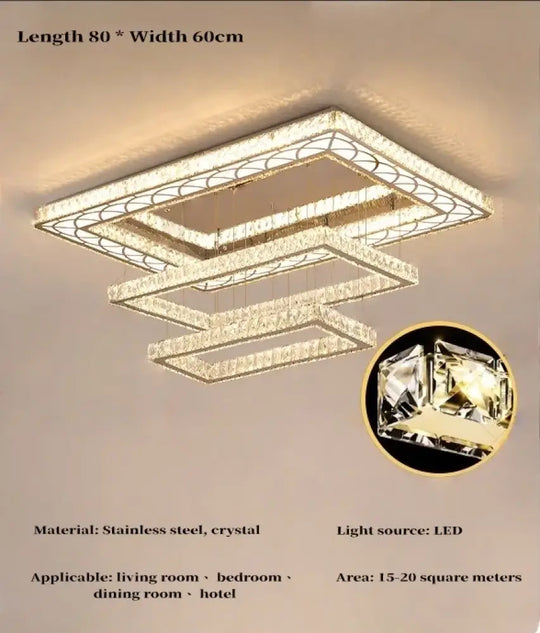 Modern Light Luxury Led Ceiling Crystal Light Home Decoration Living Room Bedroom Hotel Restaurant Villa Pendant Light