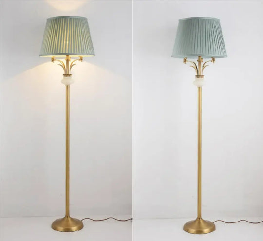 All-copper American table lamp modern living room bedroom bedside table lamp hotel decoration Jade lamp cross-border