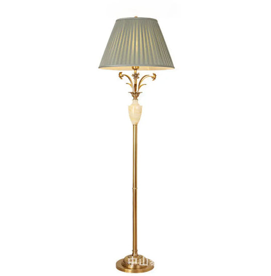 All-copper American table lamp modern living room bedroom bedside table lamp hotel decoration Jade lamp cross-border