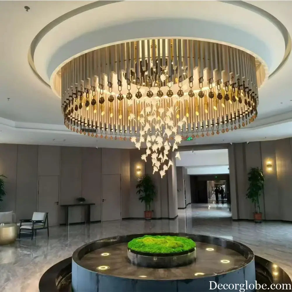 Valentina Custom Build Double Height Circle Chandelier Chandelier