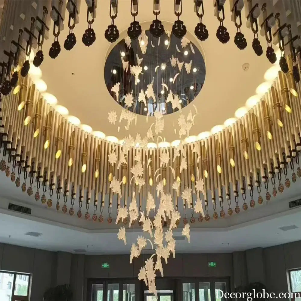 Valentina Custom Build Double Height Circle Chandelier Chandelier