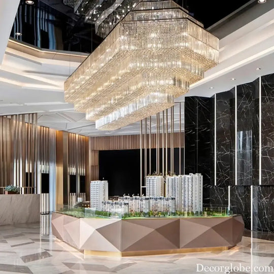 Valentina Custom Build Multi-Layer Gold Crystal Chandelier custom / custom / Custom|Modern Chandelier
