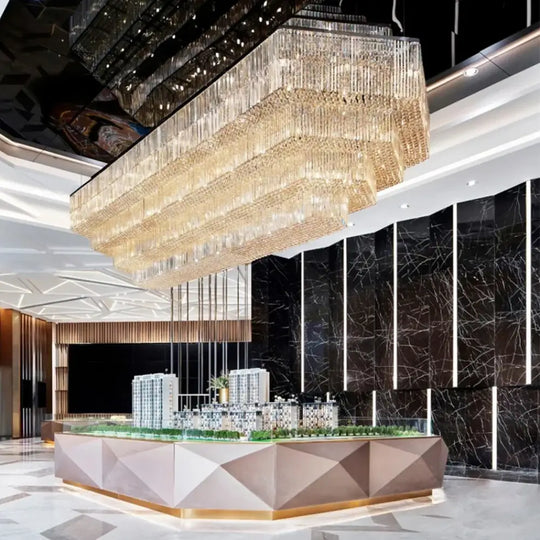Valentina Custom Build Multi-Layer Gold Crystal Chandelier custom / custom / Custom|Modern Chandelier