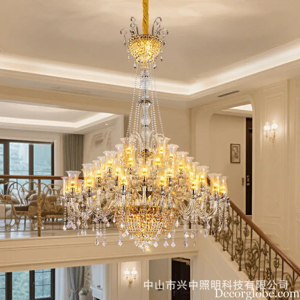Valentina French European Crystal Branch Chandelier Chandelier