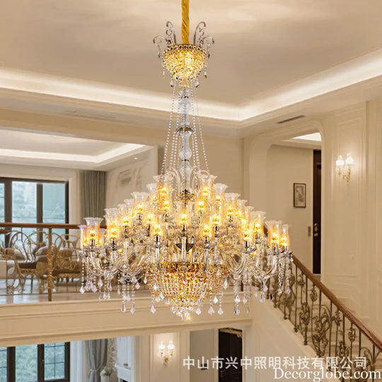 Valentina French European Crystal Branch Chandelier Chandelier