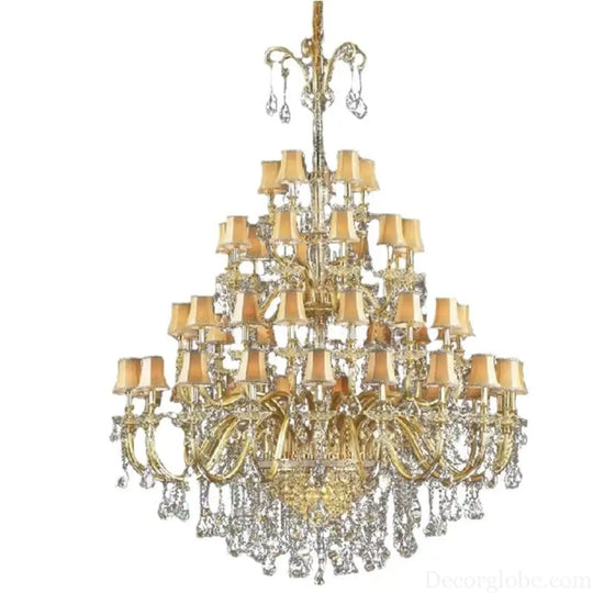 Luxury hotel wedding hall crystal chandelier European living room dining room lamps Villa atmospheric duplex Hall