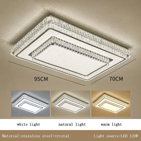 Light Luxury Crystal LED Ceiling Lamp High-end Home Decor for Bedroom Living Room Post-modern Minimalist Lamparas