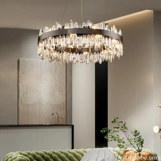 New Style Light Luxury Crystal Chandelier - Modern Elegance for Living Rooms, Dining Areas, Commercial Spaces, and Master Bedrooms - DecorGlobe